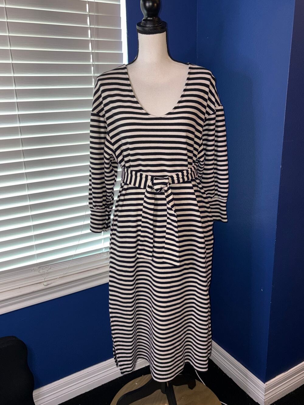 The Corner Tunic Dress Italian Stripes with Effortless Chic